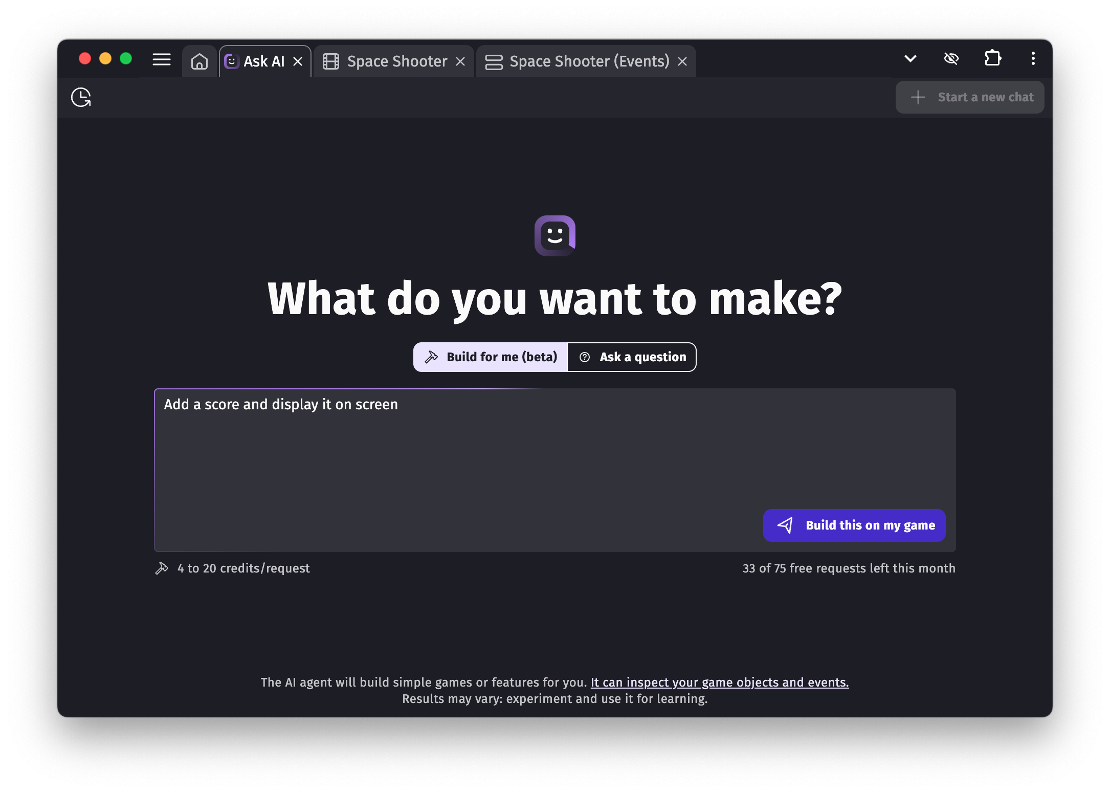Ask AI screen