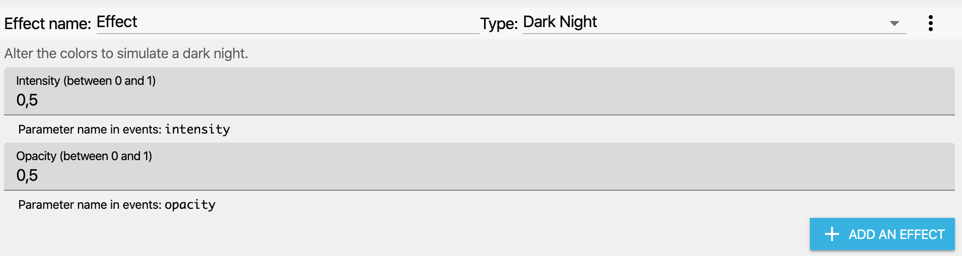 Effect Parameters