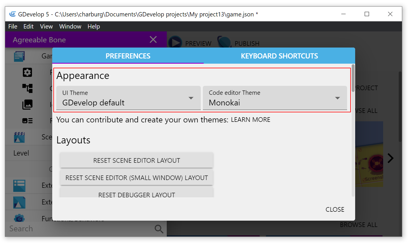 Change transparency options in editor - Feature requests - GDevelop Forum