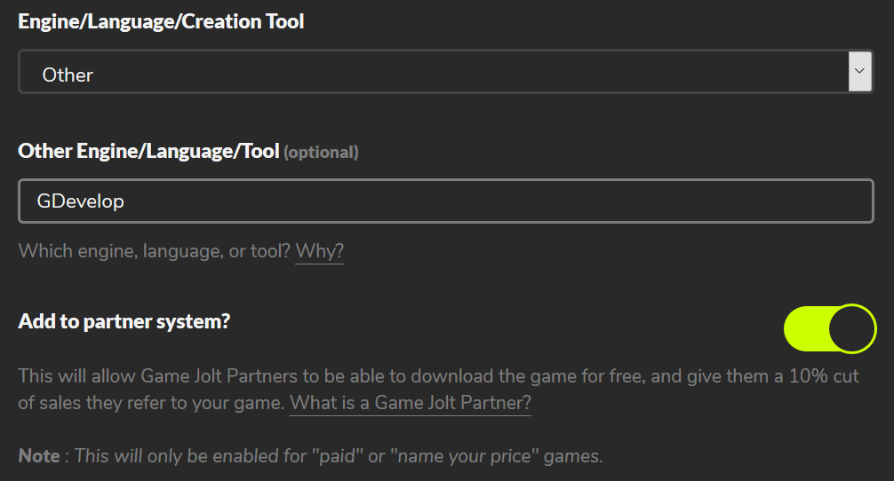 Publishing your Game to Game Jolt - GDevelop documentation